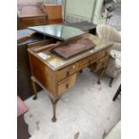 A SATINWOOD DRESSING TABLE