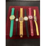 SIX VARIOUS WRIST WATCHES