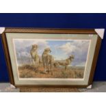 A DONALD GRANT FRAMED PRINT 'CHEETAH TRIO' LIMITED EDITION 227/950 WHOLESALE PRICE £200