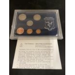 ISLE OF MAN 1976 COIN SET . PRISTINE CONDITION WITH COA