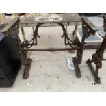 A VINTAGE AND DECORATIVE CAST IRON TABLE BASE