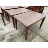 A PAIR OF FUNCTION TABLES ON DETACHABLE LEGS, 48x32"