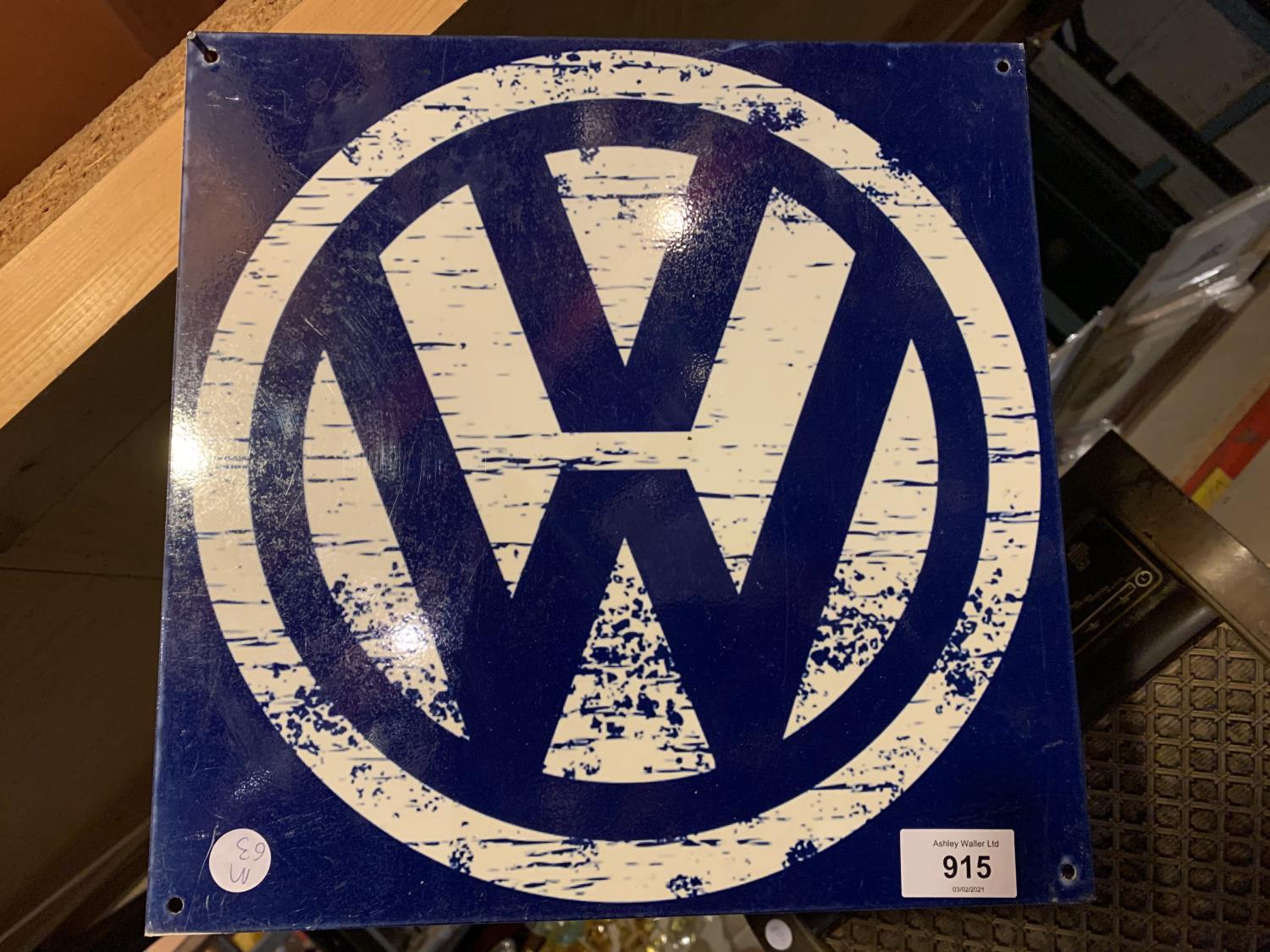 A VW METAL SIGN