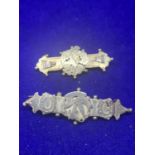 TWO MARKED SILVER PIN BROOCHES