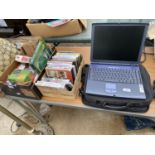 A SONY LAPTOP, AN ASSORTMENT OF DVDS AND A QUANTITY OF GOLF BALLS