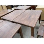 A PAIR OF FUNCTION TABLES ON DETACHABLE LEGS, 48x32"