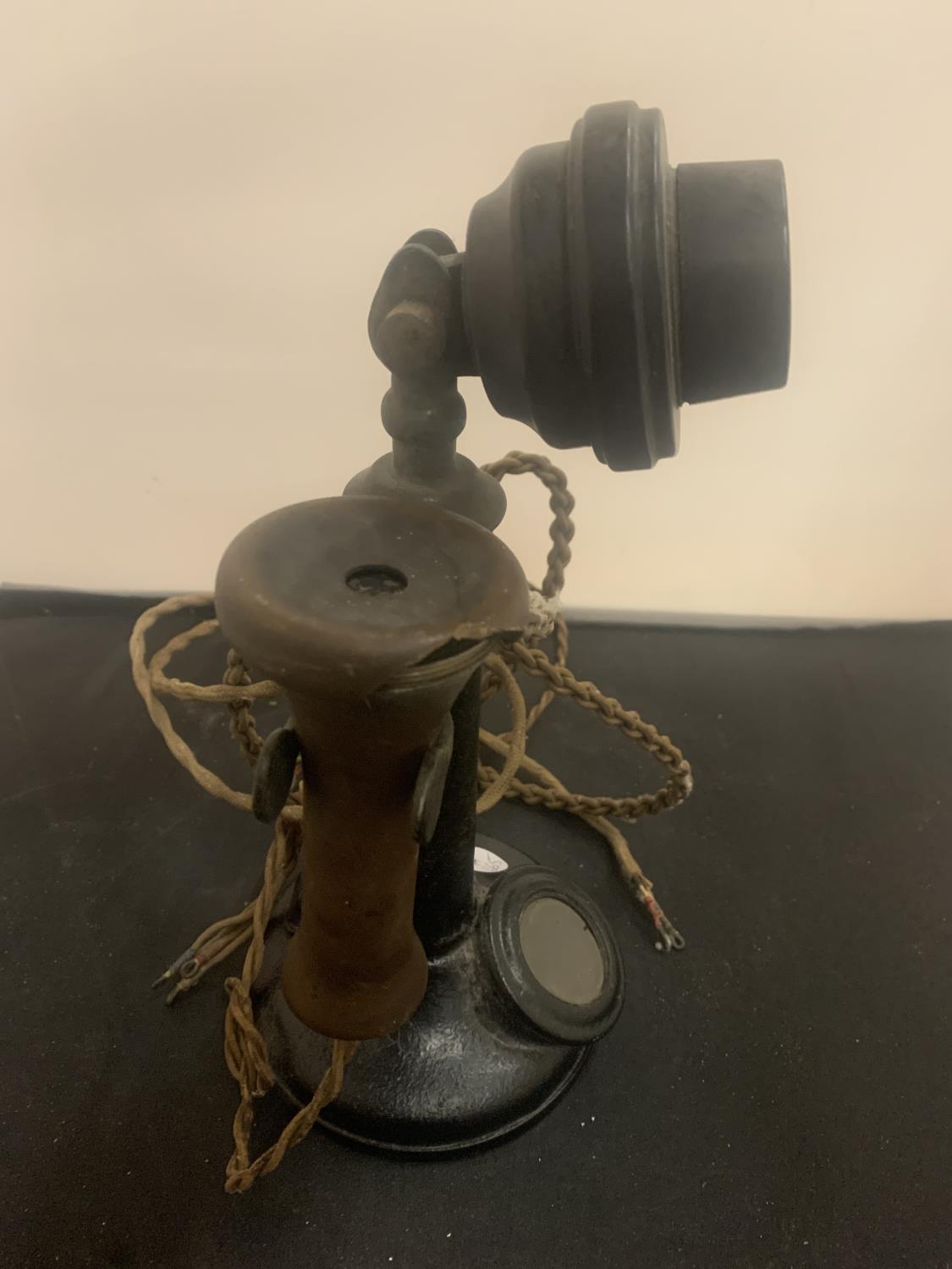 A VINTAGE CANDLESTICK TELEPHONE - Image 2 of 3