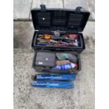 TWO TOOL BOXES WITH TOOLS AND AUTO SPARES