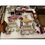 A LARGE QUANTITY OF DOLLS HOUSE FURNITURE