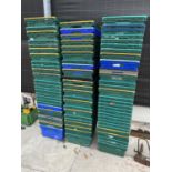 A LARGE QUANTITY OF STACKABLE BREAD TRAYS