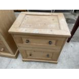 A CONVERTED PINE COMMODE CHEST