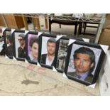 A LARGE QUANTITY OF FRAMED PRINTS OF VARIOUS MALE ACTORS