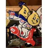 AN ESSO BOY AND GIRL METAL SIGN