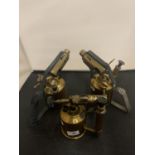 THREE VINTAGE BRASS BLOW TORCHES