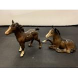 TWO BESWICK FOALS