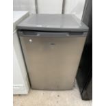 A GREY UNDERCOUNTER LOGIK FRIDGE IN W/O BUT NO WARRENTY