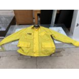 A BARBOUR YELLOW XXL JACKET