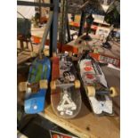 FOUR VARIOUS SKATEBOARDS