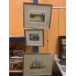 A PAIR OF FRAMED LIMITED EDITION WATERCOLOUR PRINTS RELATING TO CANAL SCENES SIGNED MILES AND A