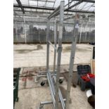 THREE GALVANISED TRESTLES