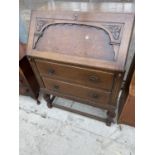 AN EARLY 20TH CENTURY OAK BUREAU, 30" WIDE