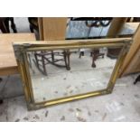 A MODERN GILT FRAMED WALL MIRROR, 42x31", BY RICHMOND MIRRORS