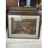 A LARGE ASSORTMENT OF VICTORIAN FRAMED PRINTS AND PICTURES