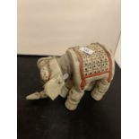 A WOODEN CARVED ELEPHANT PUPPET