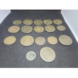 A UNITED KINGDOM , A SELECTION OF 16 WORN GEORGE111/1V COPPER COINAGE + 1 QV FARTHING