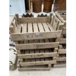 FIVE VINTAGE WOODEN H J PAYNE SPRITTING BOXES