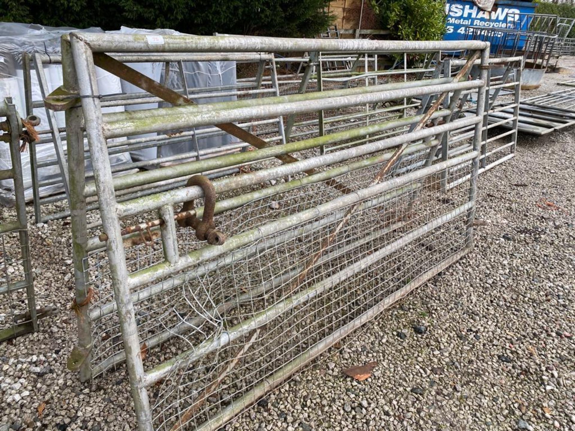 TWO 8FT METAL GATES - NO VAT