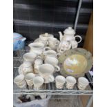 A LARGE COLLECTION OF 'HARVEST' TEA SERVICE ITEMS TO ALSO INCLUDE A DECORATIVE BOWL