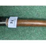 A GENTLEMAN'S NON FIRING PERCUSSION CAP PISTOL HANDLED WALKING STICK