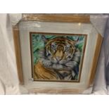 A FRAMED 'TIGER' BY LISA WATKINS