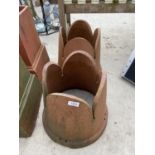 A PAIR OF DECORATIVE CHIMNEY POT TOPS