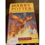 A FIRST EDITION COPY OF J K ROWLING'S 'HARRY POTTER AND THE ORDER OF THE PHOENIX'