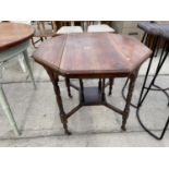 AN EDWARDIAN OCTAGONAL OCCASIONAL TABLE