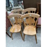 FOUR VICTORIAN STYLE KITCHEN CHAIRS