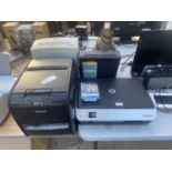 AN ASSORTMENT OF ELECTRICALS TO INCLUDE A HP PRINTER AND TWO SHREADERS ETC