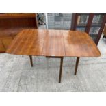 A 'WRIGHTON' RETRO TEAK DROP LEAF DINING TABLE