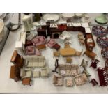 A LARGE QUANTITY OF DOLLS HOUSE FURNITURE