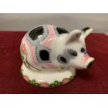 A ROYAL CROWN DERBY PIG