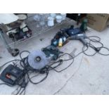 A LARGE QUANTITY OF POWER TOOLS TO INCLUDE THREE JIGSAWS, A SANDER AND A HEAT GUN ETC