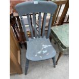 A PAINTED VICTORIAN STYLE DINING CHAIR