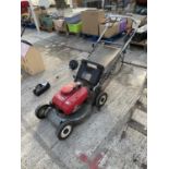 A HONDA HR1950 EASY START PETROL LAWN MOWER COMPLETE WITH GRASS BOX AND IN GOOD WORKING ORDER BUT NO