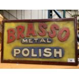 AN ILLUMINATED 'BRASSO' SIGN