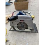 A RYOBI CIRCULAR SAW ON 110V PLUG BELIEVED IN WORKING ORDER BUT NO WARRANTY