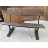 A VINTAGE RAILWAY STATION STYLE BENCH