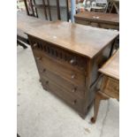 JACOBEAN STYLE OAK CHEST OF DRAWERS