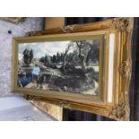 AN ASSORTMENT OF GILT FRAMED PRINTS AND PICTURES